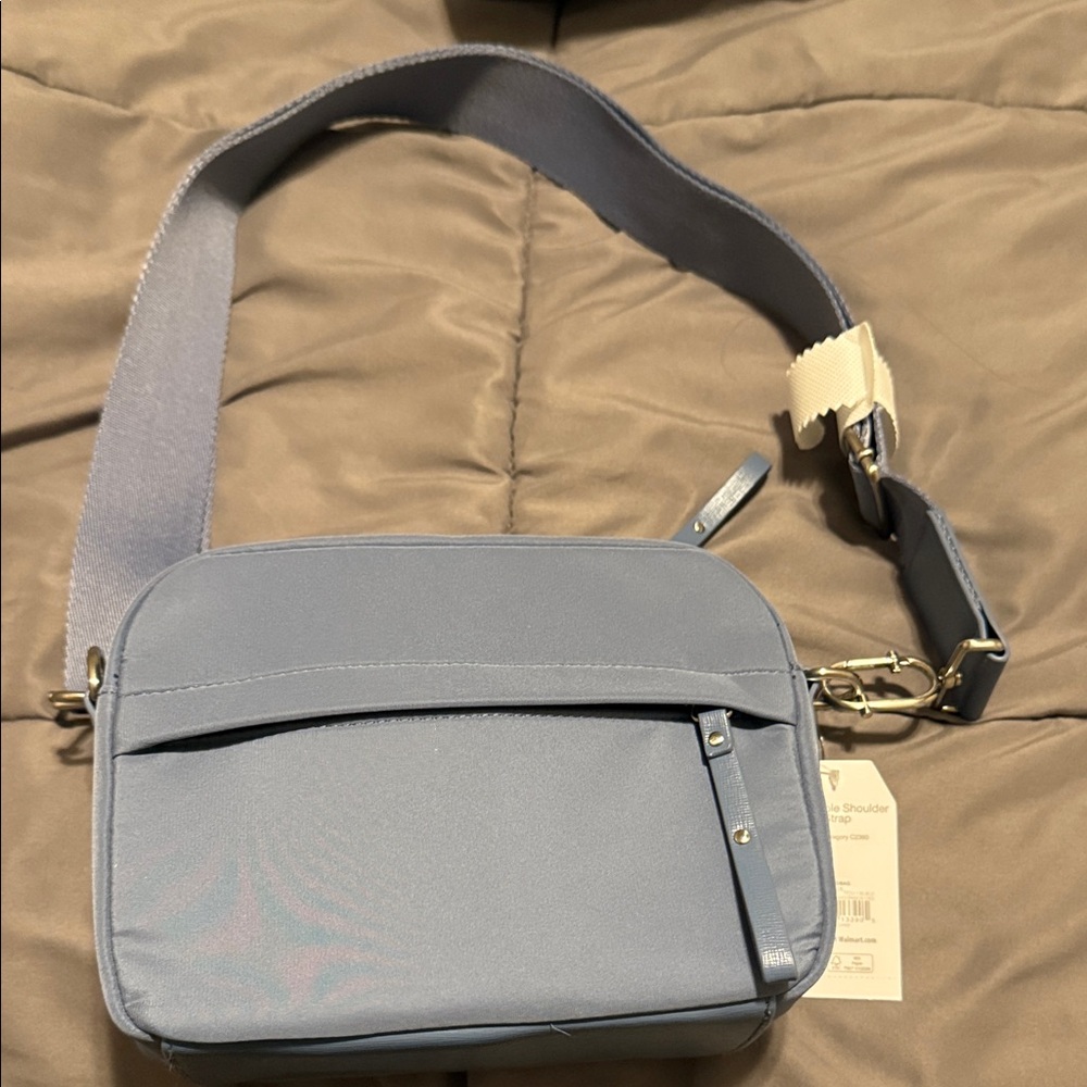 Time and Tru Light Blue Belt Bag
